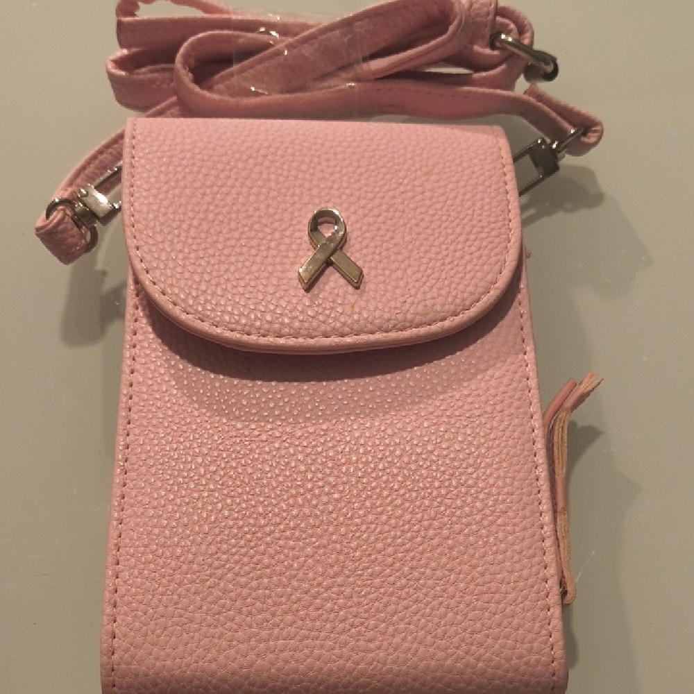 Signature Soft Pink Textured Crossbody Bag